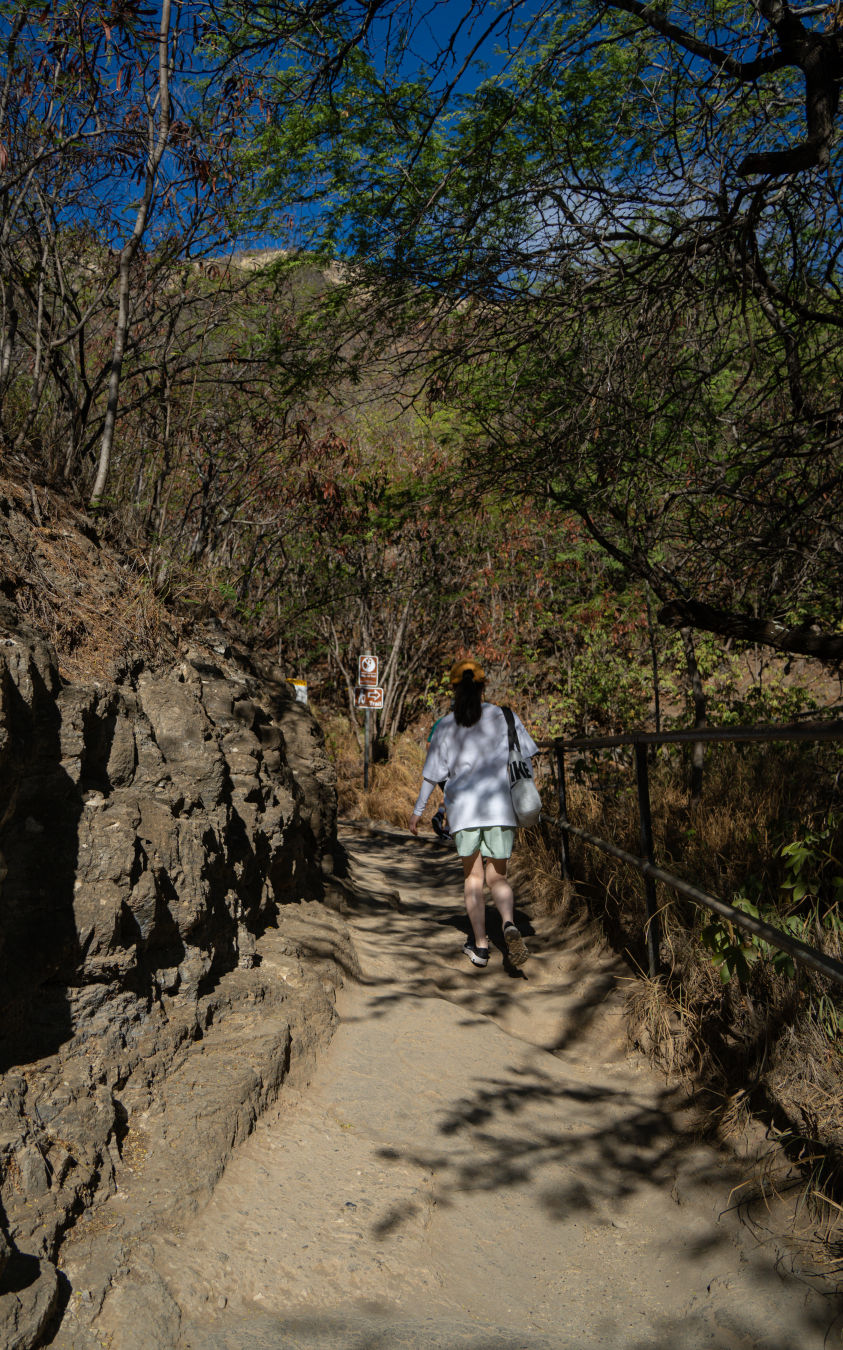 하와이 다이아몬드 헤드 올라가는길