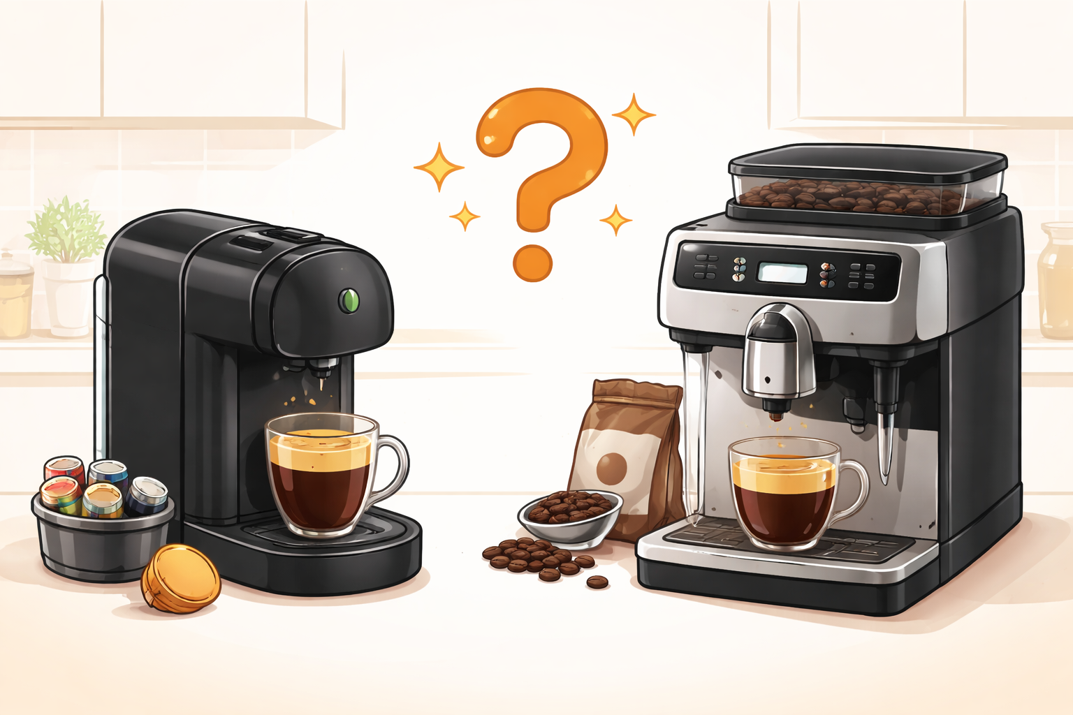 캡슐 커피머신 vs 원두형 커피머신