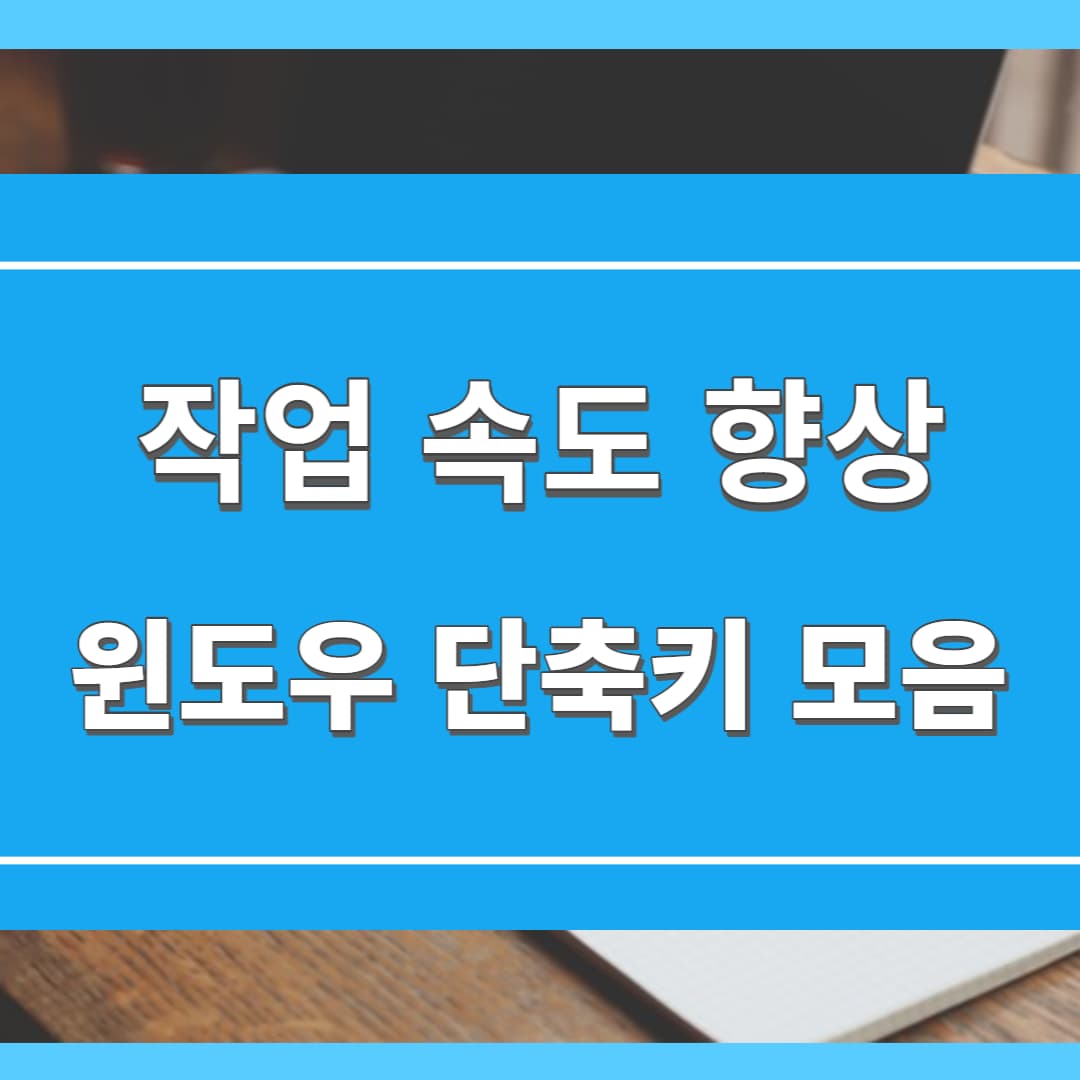 윈도우 단축키