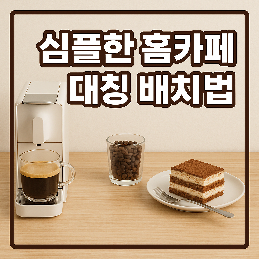 심플한 홈카페 대칭 배치법