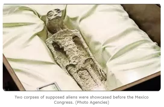 UFO 전문가, 멕시코 의회서 '외계인 시체' 공개 VIDEO: UFO expert unveils 'alien corpses' in Mexico Congress