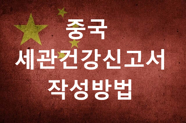 중국 입국규정