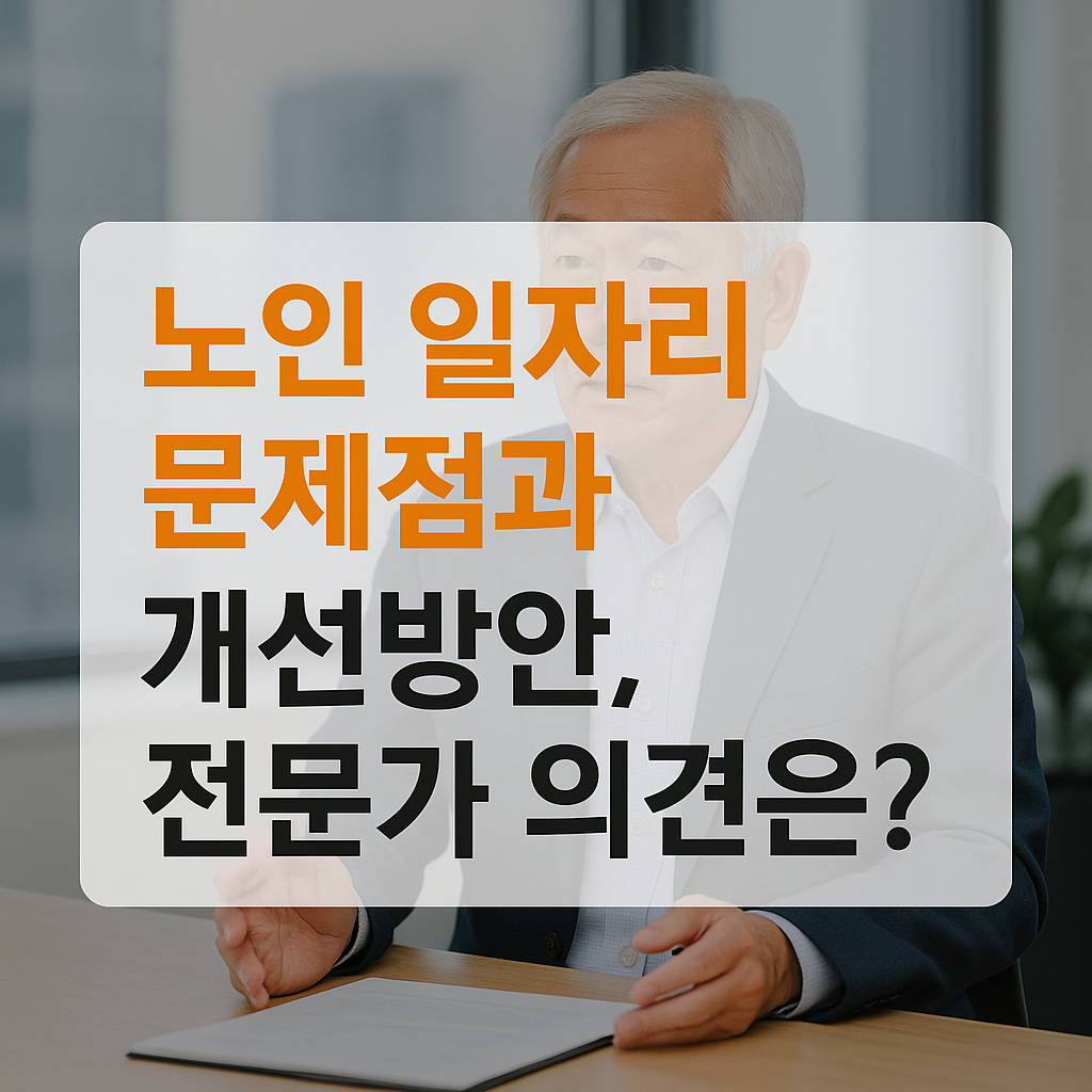 노인 일자리 문제점과 개선방안, 전문가 의견 관련 사진