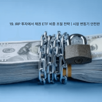 19. IRP 투자에서 채권 ETF 비중 조절 전략 시장 변동기 안전판 (3)