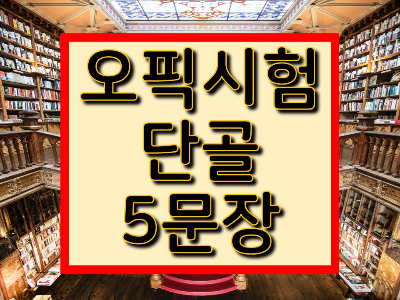 오픽 시험 단골 영어 5문장
