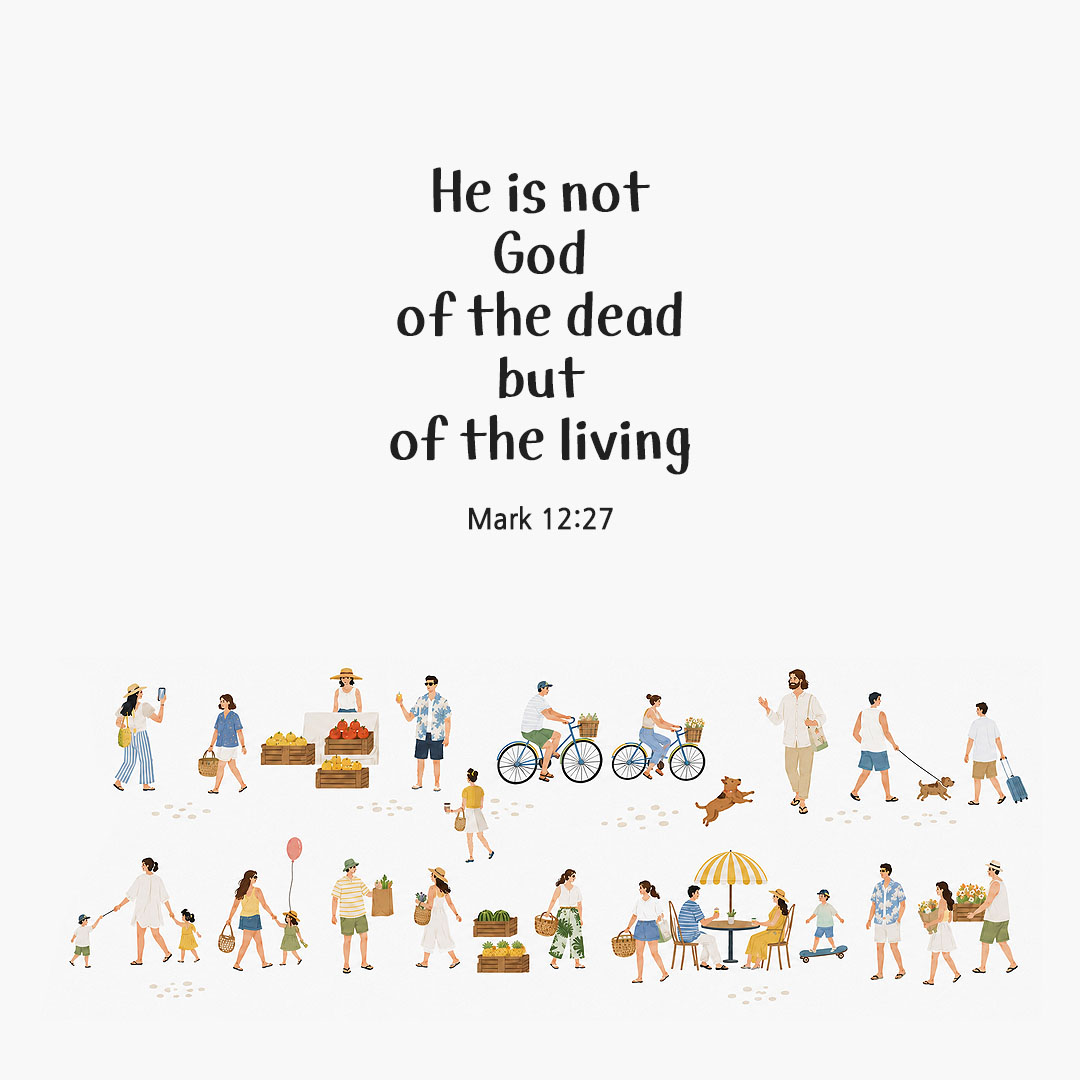 Today's Bible verse card Mark 12:27 scripture image
