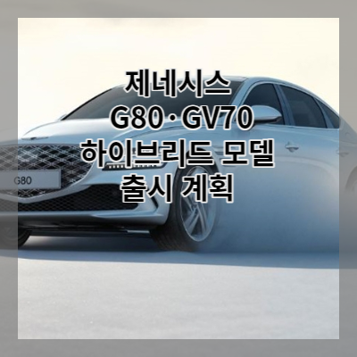 썸네일 제네시스 하이브리드 출시 계획