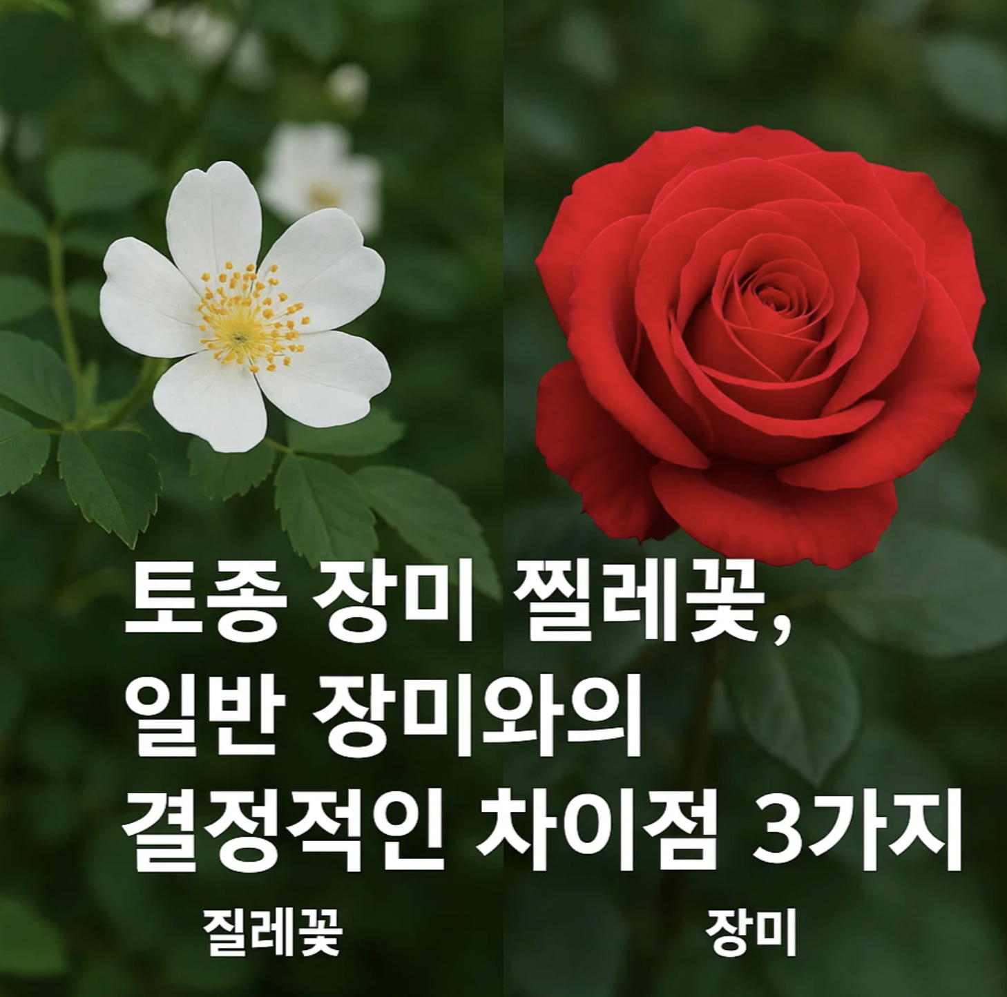토종 장미 찔레꽃, 일반 장미와의 결정적인 차이점 3가지