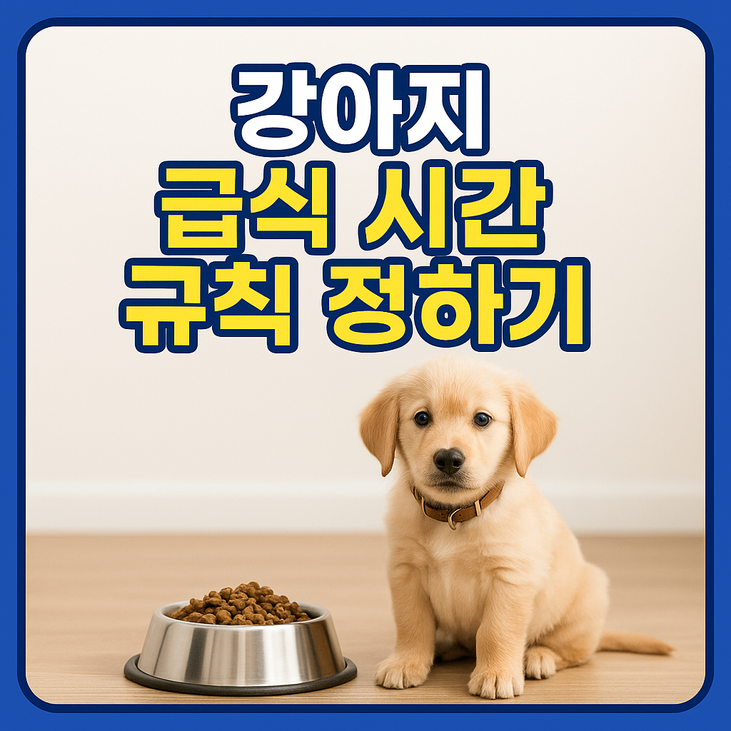 강아지 급식 시간 규칙 정하기