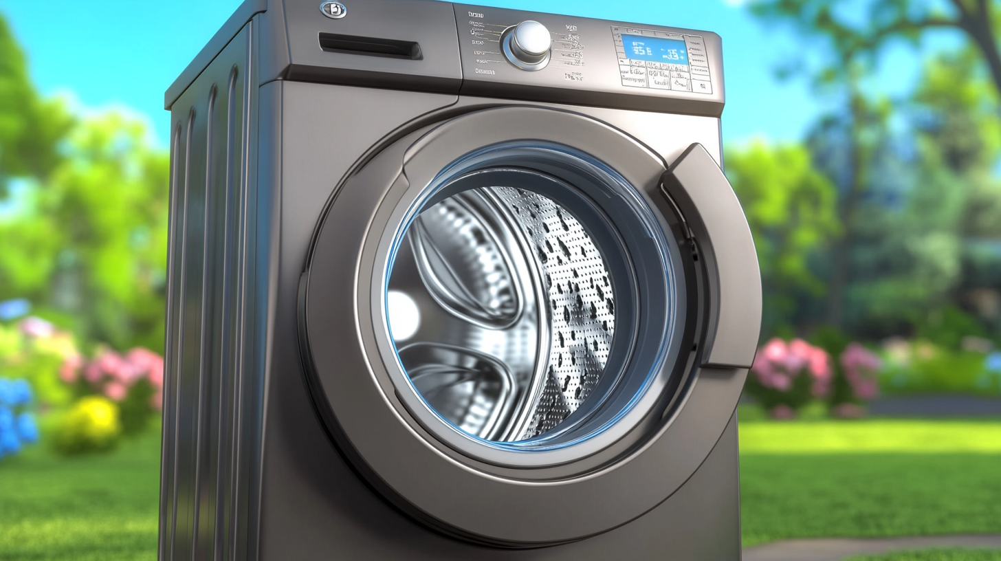 삼성 세탁기의 고품질 소재로 만들어진 세탁통과 문을 자세히 살펴본 이미지, 내구성과 견고한 설계를 강조.