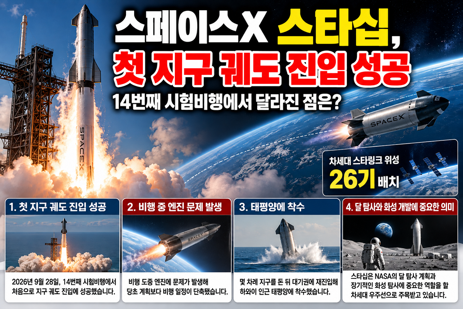 스페이스X 스타십, 첫 지구 궤도 진입 성공