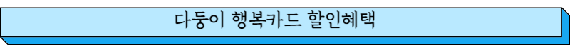 다둥이 행복카드 할인혜택 글씨 그림