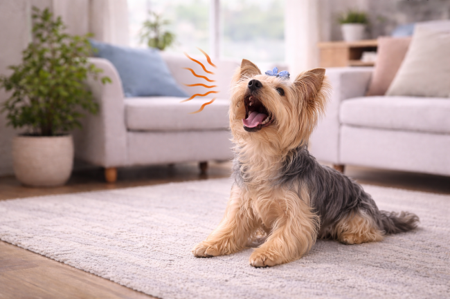 짖고 있는 강아지 사진