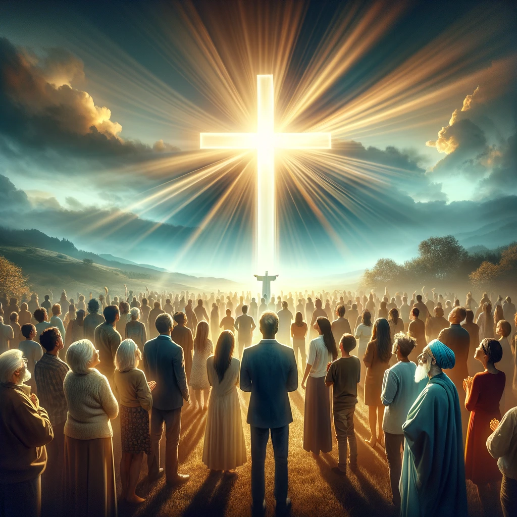 Here is the image representing the concept that the object of faith is solely Jesus.