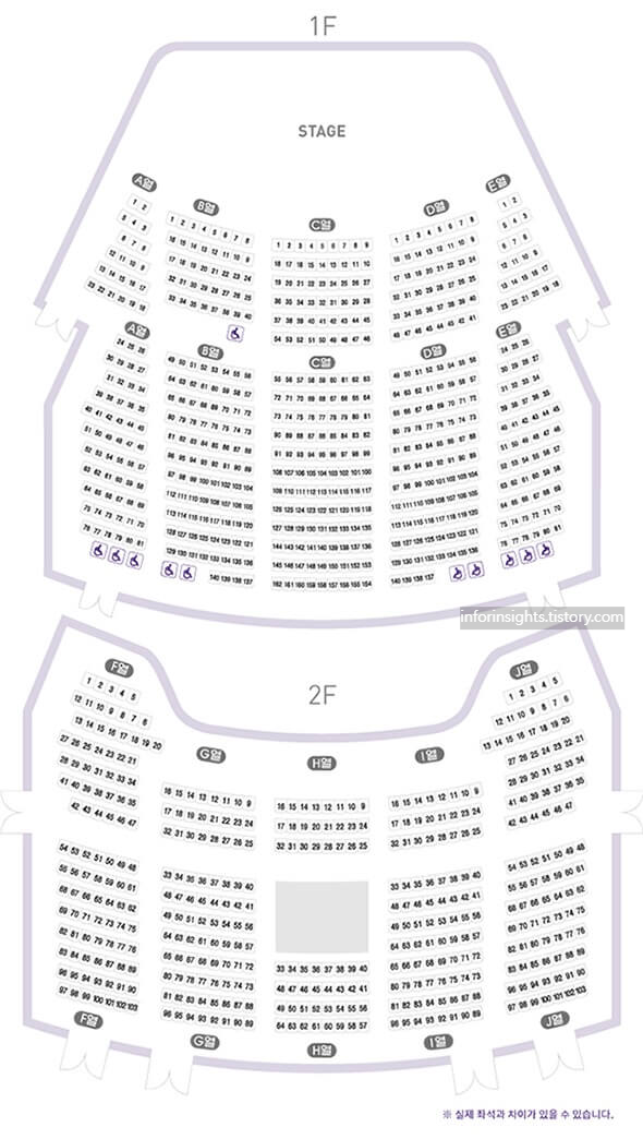 의정부예술의전당 대극장 좌석 배치도