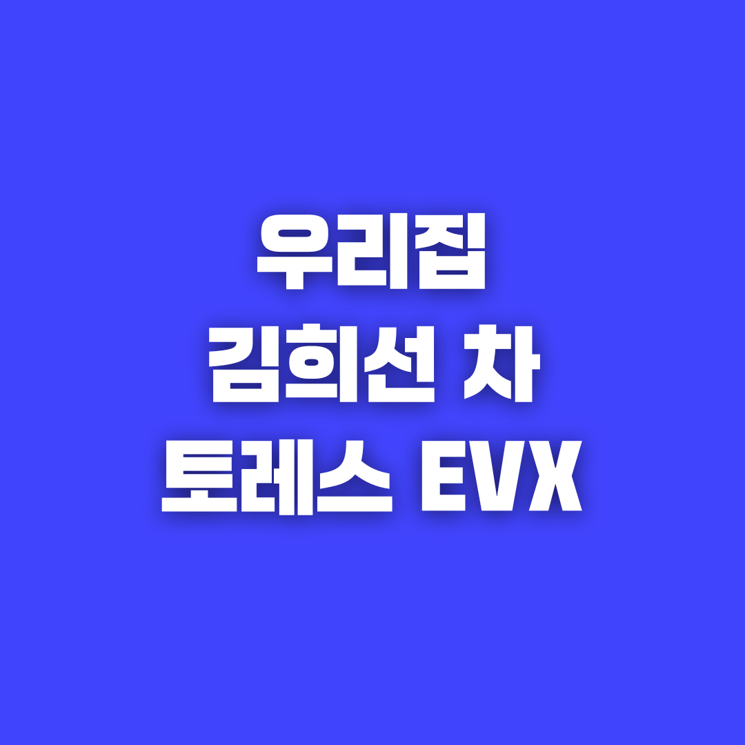 우리집 김희선 차 토레스 EVX 전기차 SUV 정보