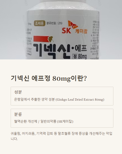 기넥신 에프정 이란?
