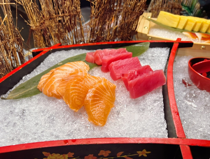 Salmon sashimi at Mandarin Buffet near Niagara-on-the-Lake