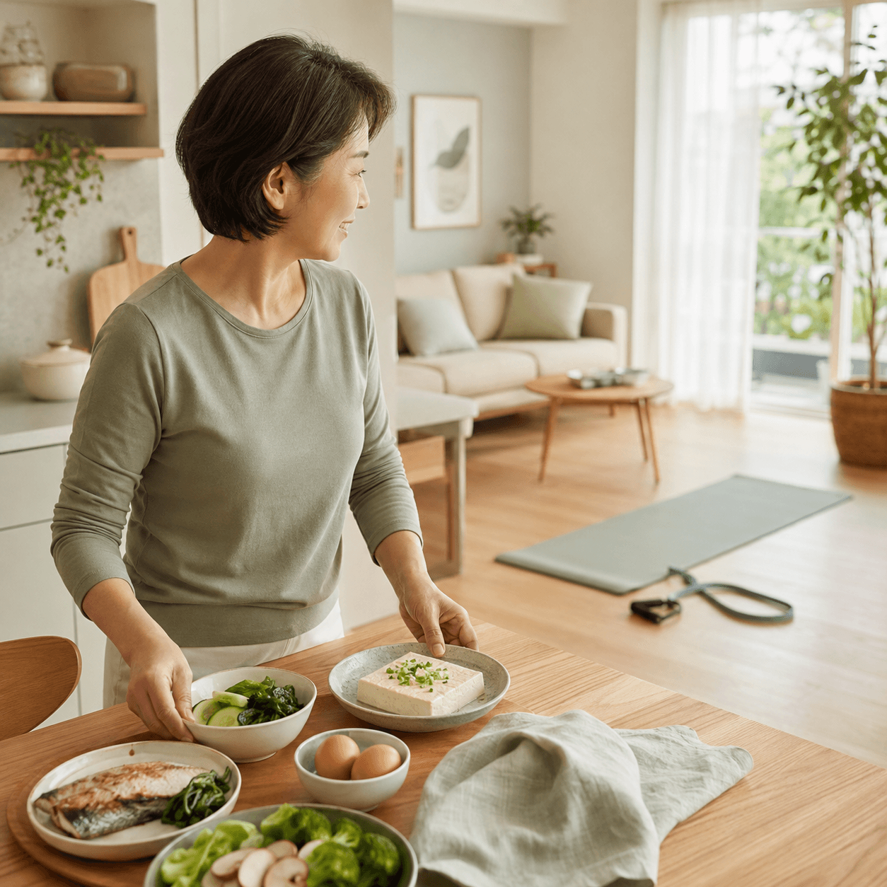 50대 근감소증 자가점검표: 결과에 따라 식사&middot;운동&middot;진료 순서 정하기