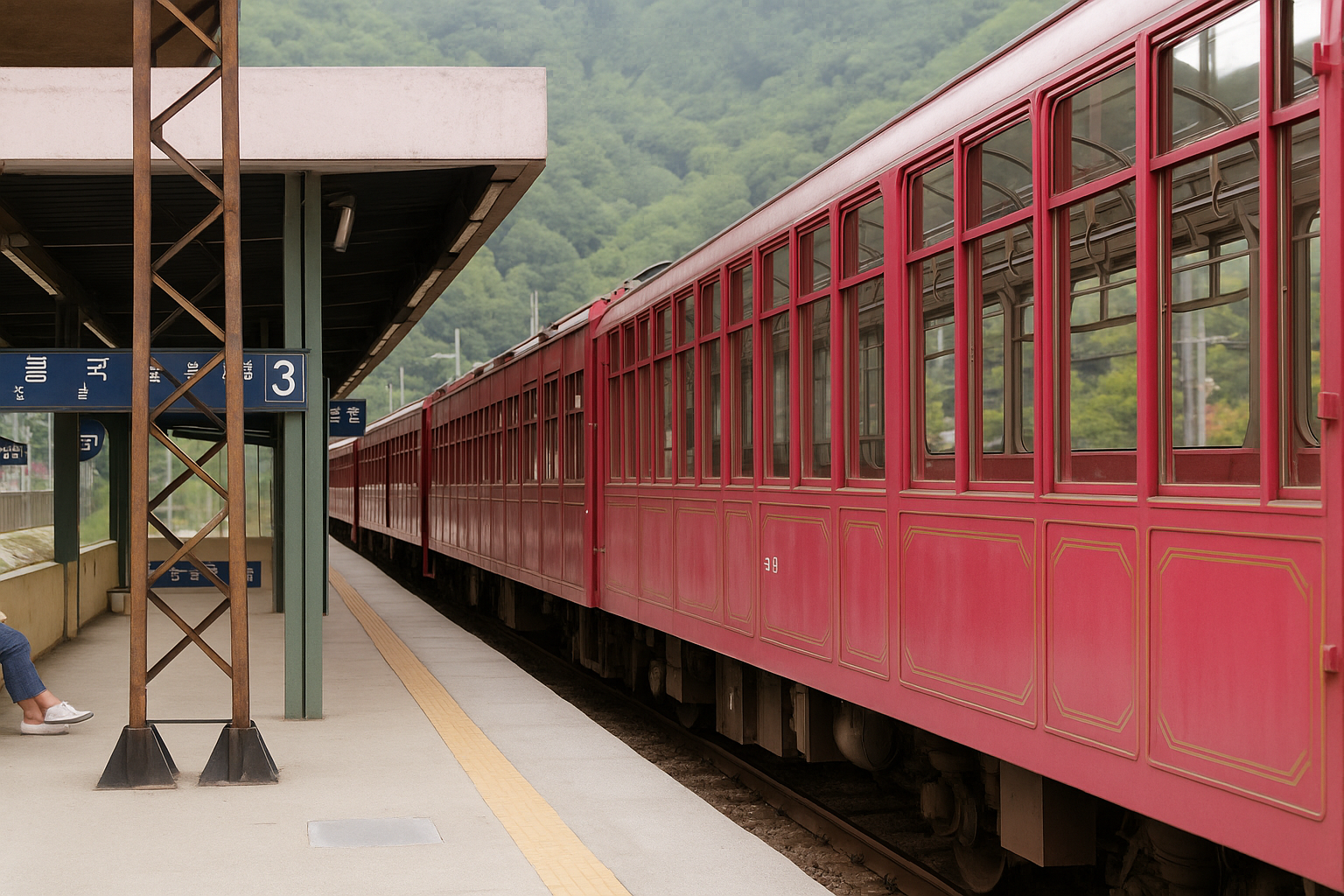 한국의 백두대간 협곡열차 &amp; 철암역 사진