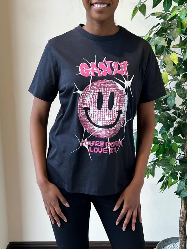 GANNI 여성 미러볼 스마일 반팔 티셔츠 3종 T3358 T3356 T3359