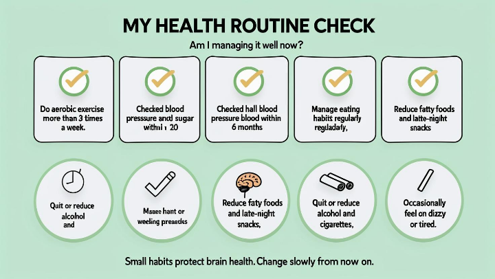 뇌졸중 예방을 위한 건강 루틴 체크리스트 – 중년을 위한 생활습관 점검 6가지 항목