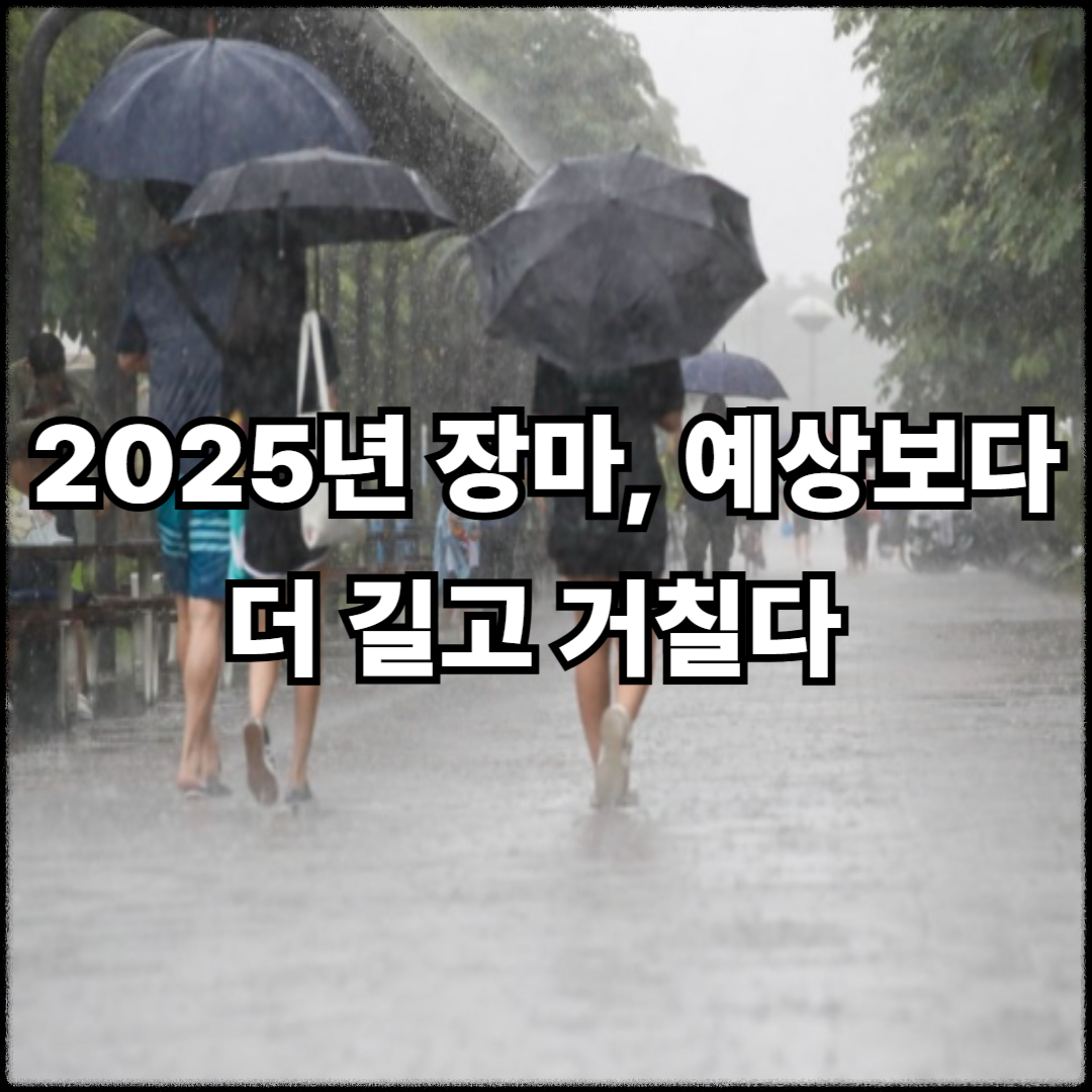 2025년 장마, 얼마나 길고 거셀까? 예상보다 더 거칠어진 장마의 민낯