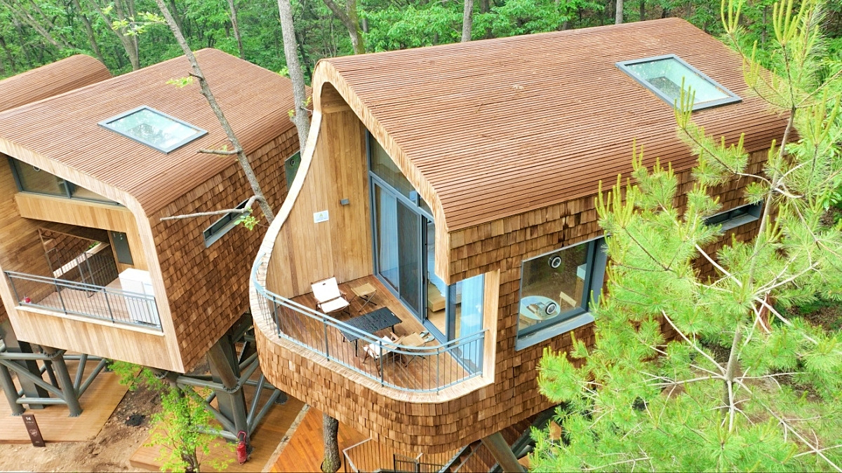 수락 휴 트리하우스 아늑한 객실