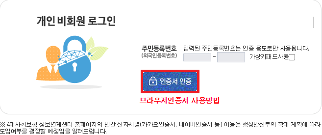 4대 보험 가입내역서 로그인 방법