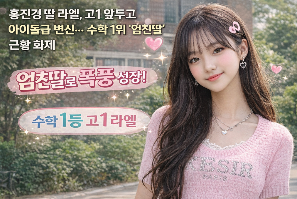 홍진경 딸 라엘, 고1 미모+수학 1위 엄친딸 근황