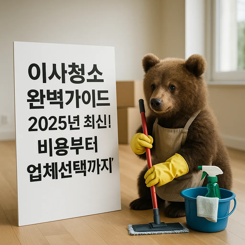 이사청소 완벽가이드 2025년 최신! 비용부터 업체선택까지