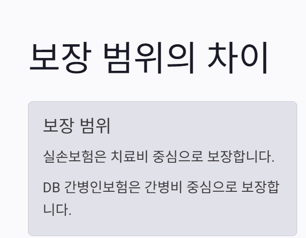 실손 보험과 DB 간병인 보험&amp;#44; 뭐가 다를까?