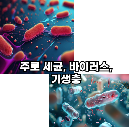 바이러스와 기생충으로 발생