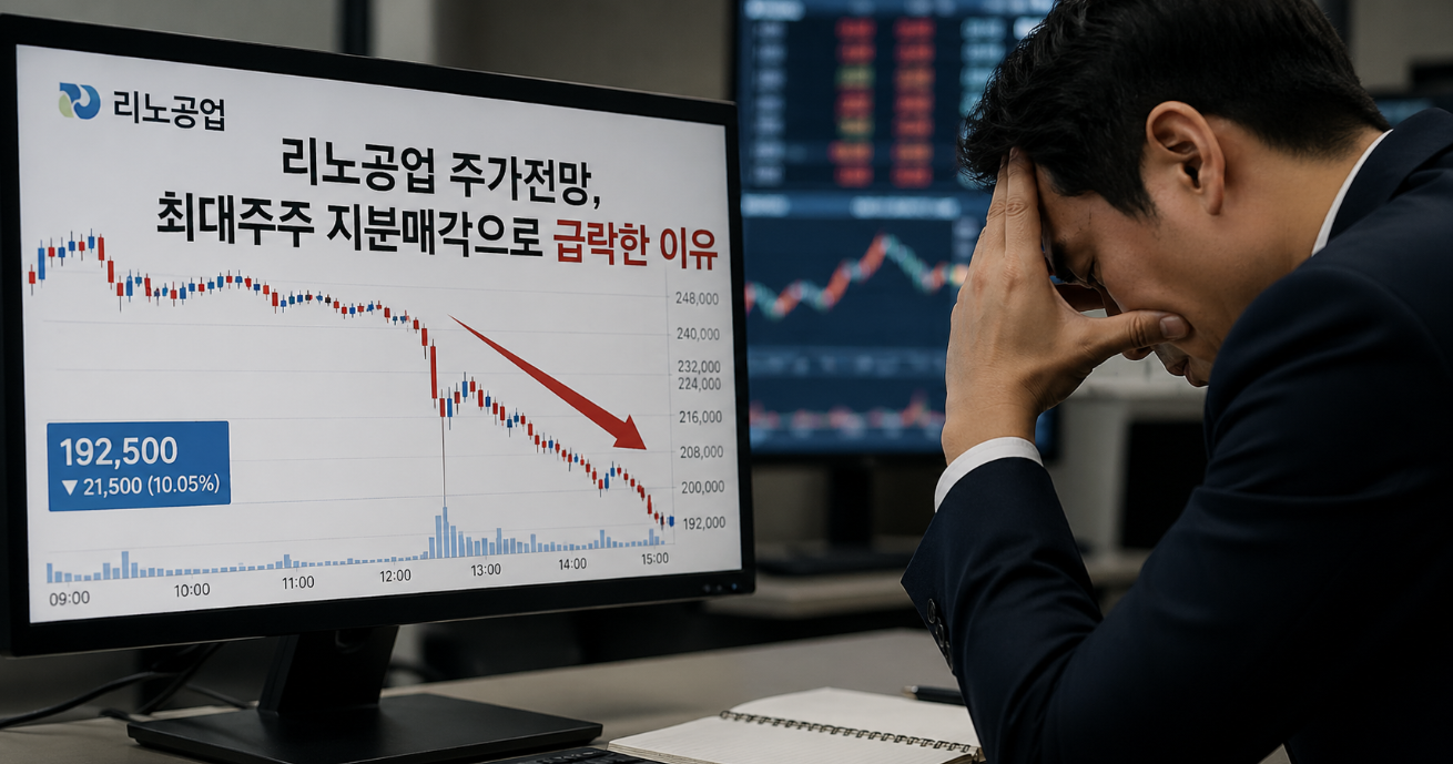리노공업 주가 급락, 최대주주 지분매각 충격 총정리