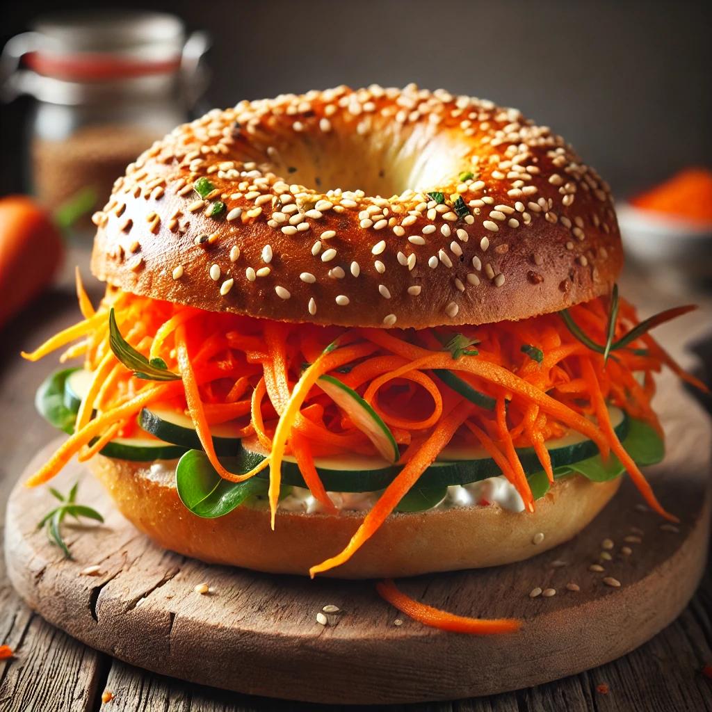 당근 라페 베이글 샌드위치
