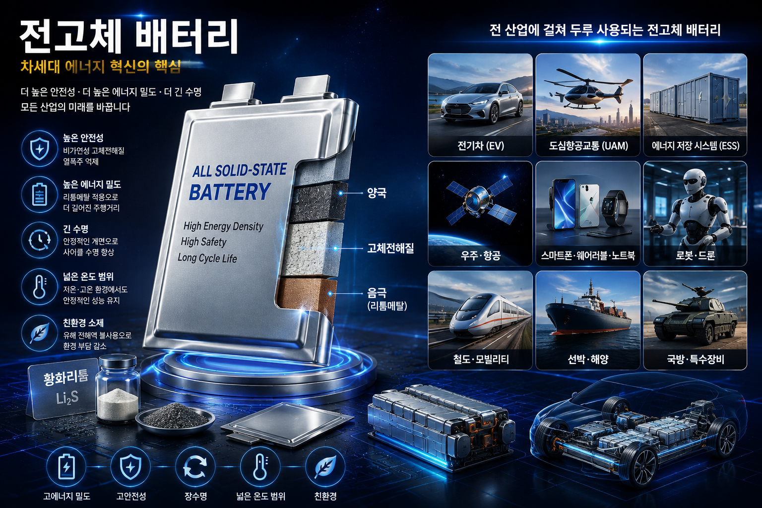 전고체 배터리 산업 총정리|고체전해질·황화리튬부터 소재·장비·상용화까지