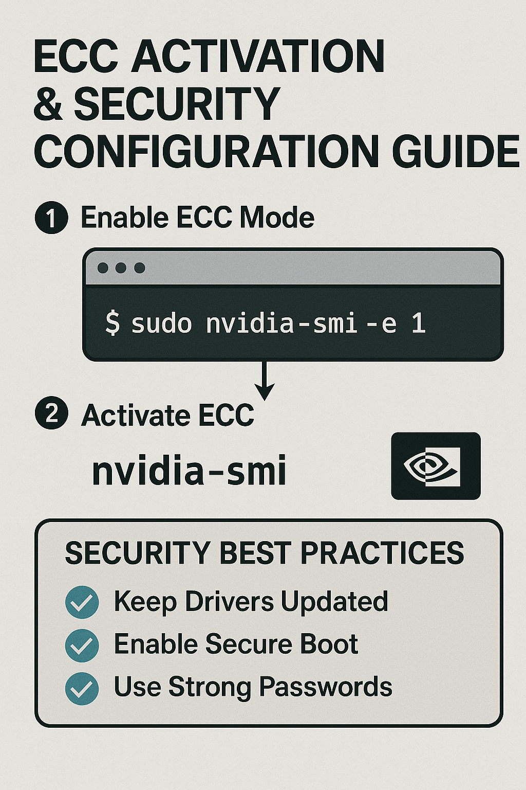 NVIDIA GPU ECC 활성화 및 보안 설정 가이드