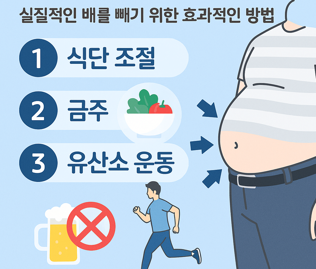 실질적인 술배 빼는 법 이미지
