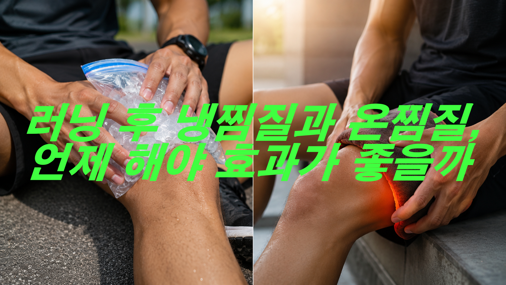 러닝 후 냉찜질과 온찜질, 언제 해야 효과가 좋을까