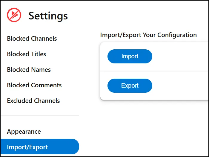 Channel Blocker 백업
