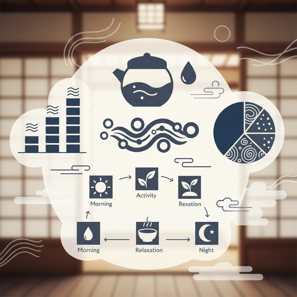 図3 水分補給効率の最適化と日常実践における工夫に関する統計・生理メカニズム・対策を示す政策リポート用インフォグラフィック