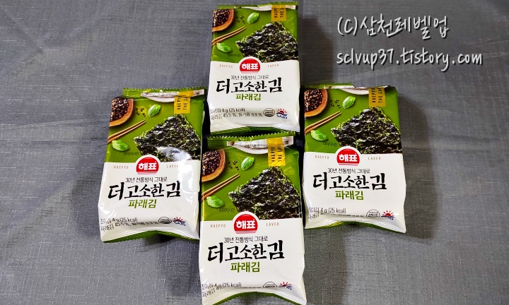 해표 더 고소한 파래김 4봉