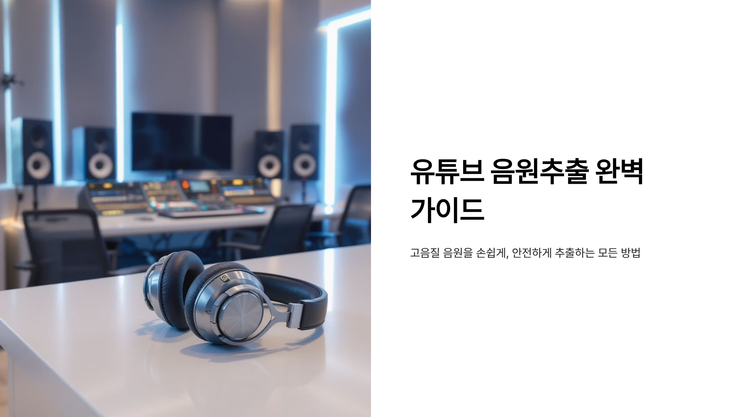 유튜브 음원추출 완벽 마스터