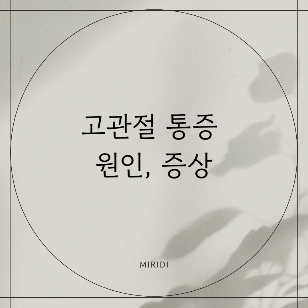 고관절 통증 원인 및 증상