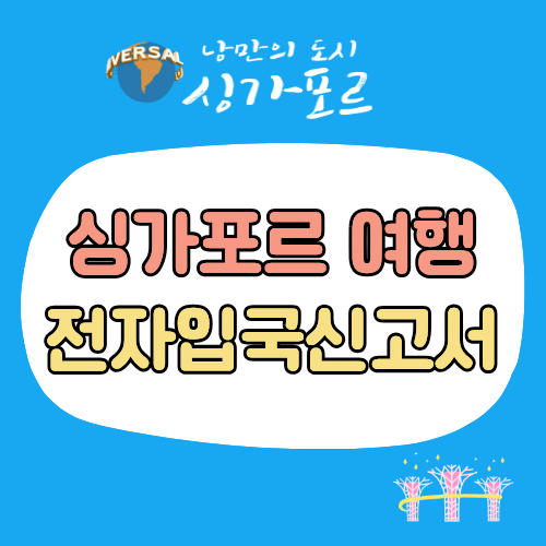 싱가포르 여행 전 필수! SG Arrival Card 작성법 &amp; 입국절차 총정리
