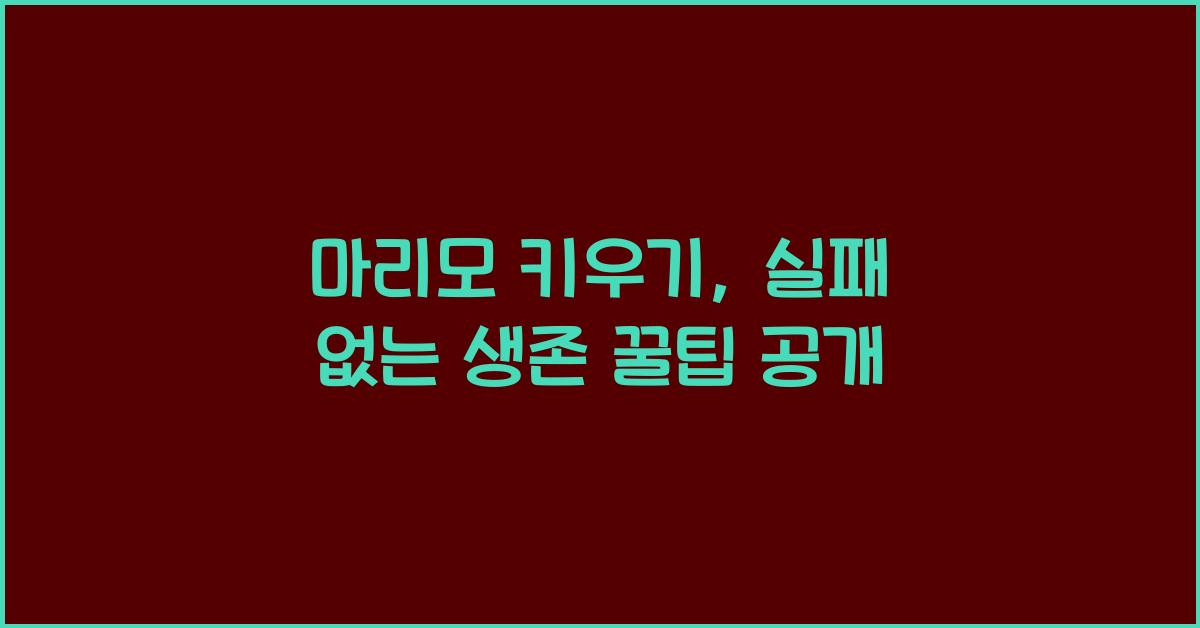 마리모 키우기