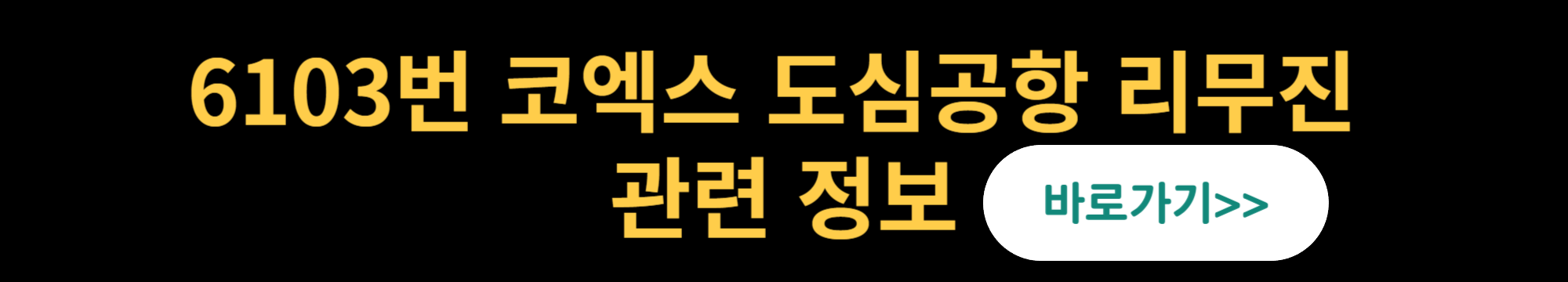 6103번 코엑스 도심공항 리무진 관련 정보