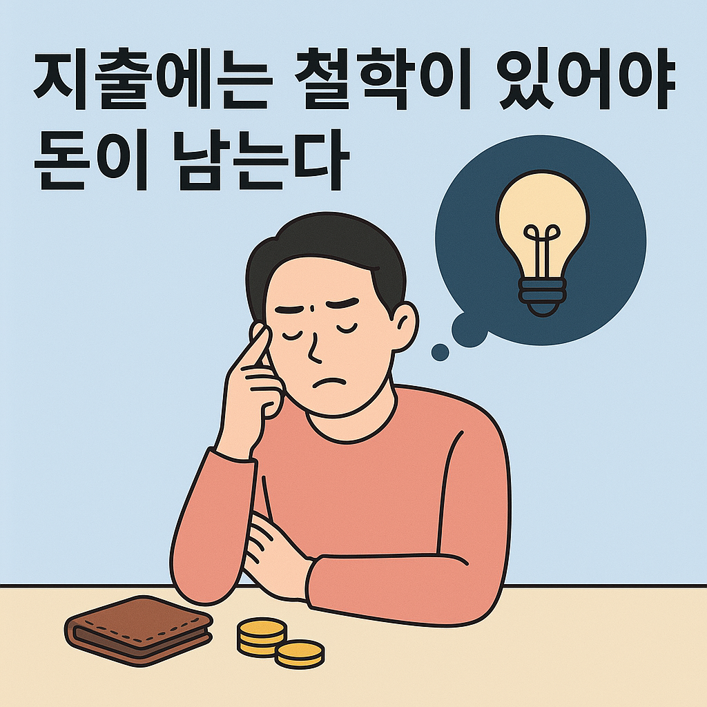 지출에는 철학기 있어야 돈이 남는다