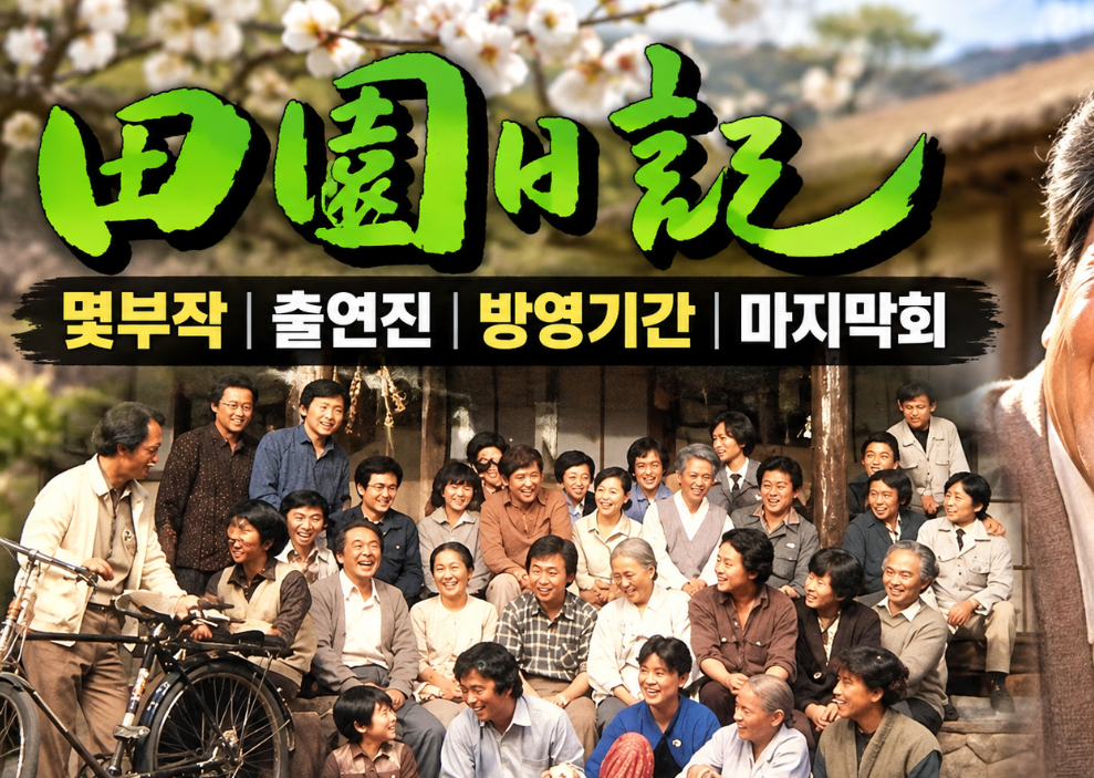 전원일기 몇부작|최불암·출연진·방영기간·마지막회