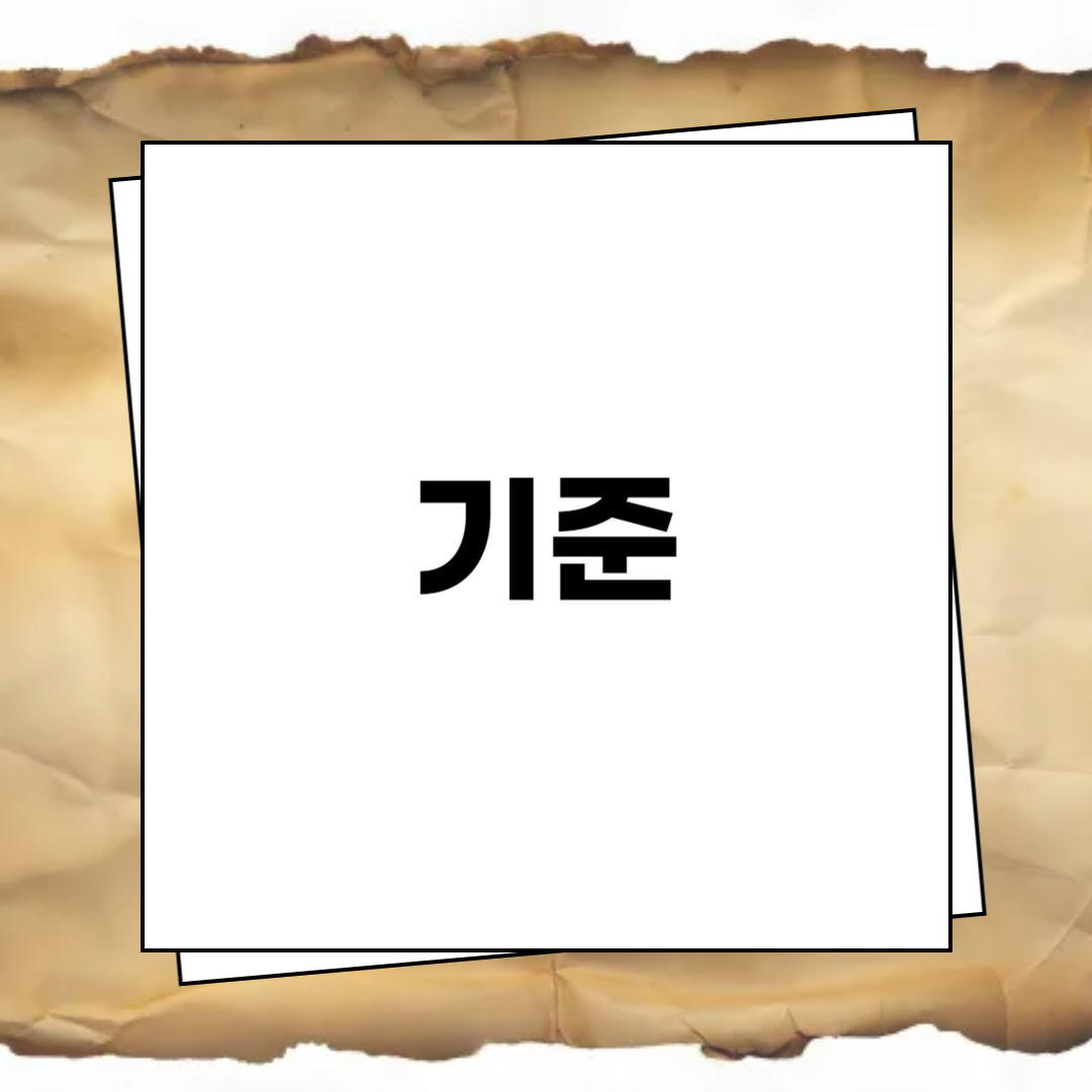 단속 기준